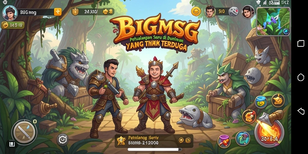 Tampilan menarik dari gameplay BIGMSG dalam dunia petualangan.