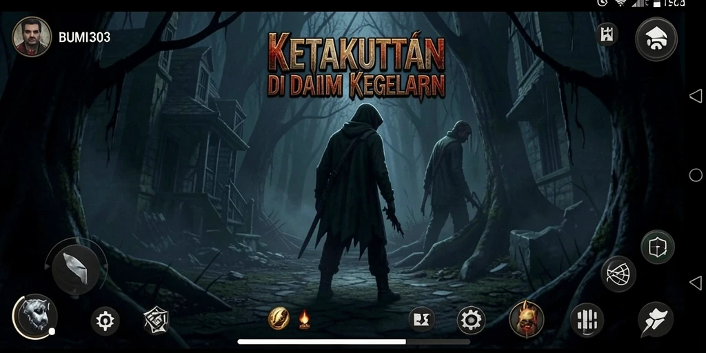 Tangkapan layar dari gameplay menegangkan BUMI303 yang penuh ketakutan.