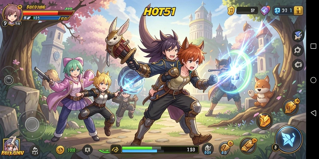 Gameplay seru dengan karakter Anime yang menawan.