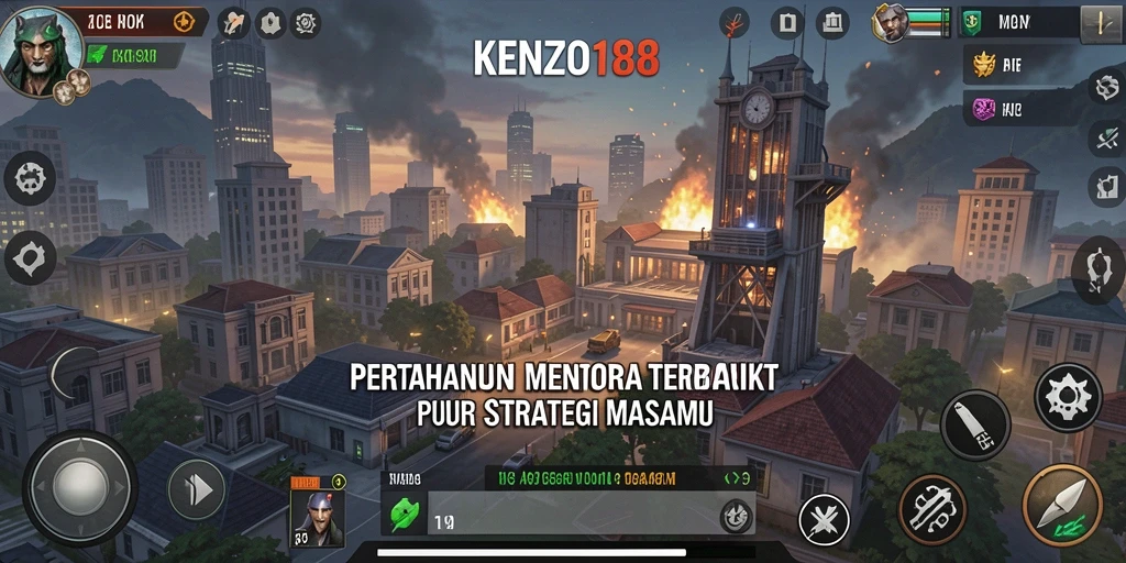 Tampilan gameplay intens dari KENZO188 dengan strategi Tower Defense yang menantang.