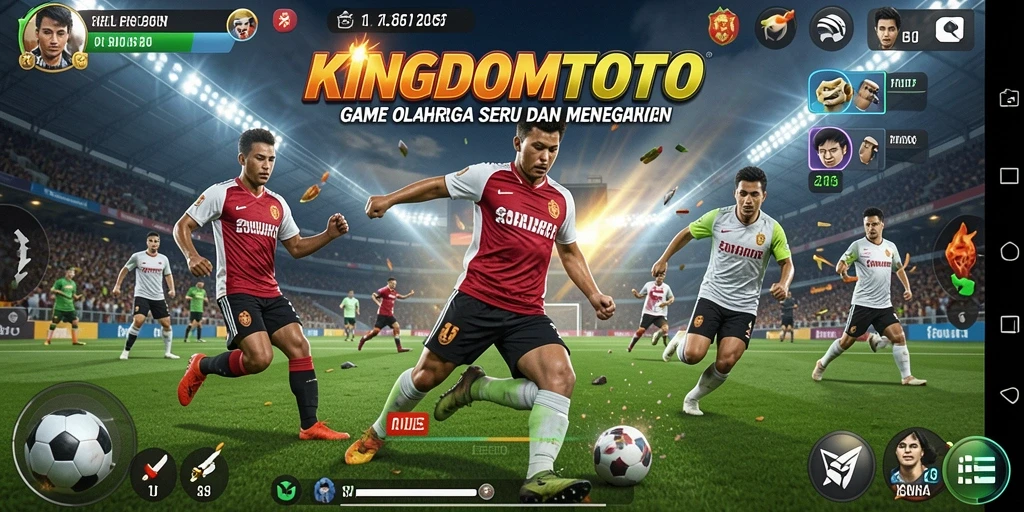 Screenshot gameplay KINGDOMTOTO menunjukkan aksi olahraga yang seru dan kompetitif.