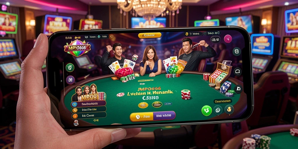 Tampilan utama gameplay Live Casino MPO666 yang mendebarkan.