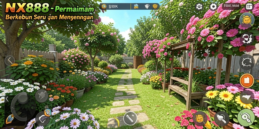Tampilkan gameplay seru bertani di NX888 dengan tanaman beragam.