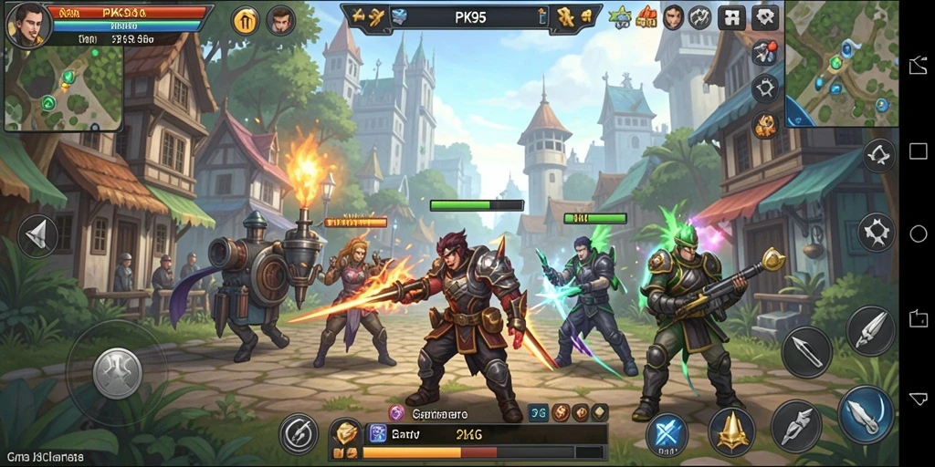 Screenshot PK95 menampilkan aksi strategi mendebarkan dalam lingkungan permainan.