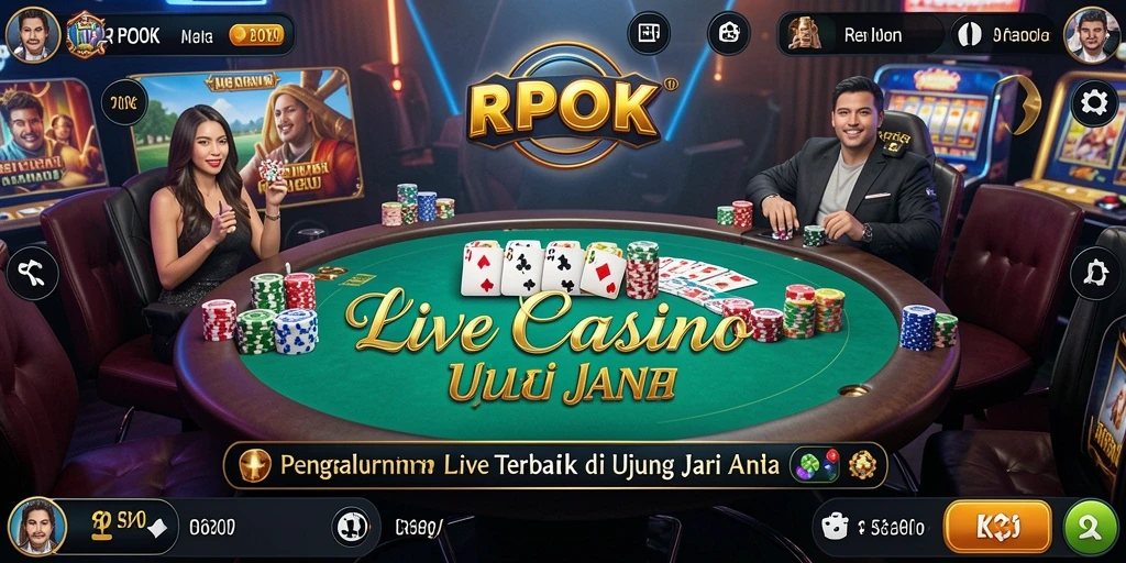 Tampilan gameplay RPOK yang mengasyikkan dalam lingkungan Live Casino.