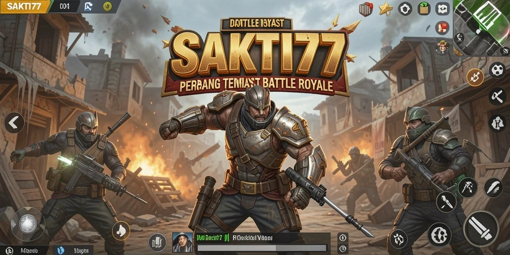 Gameplay SAKTI77 yang penuh aksi dalam arena Battle Royale.