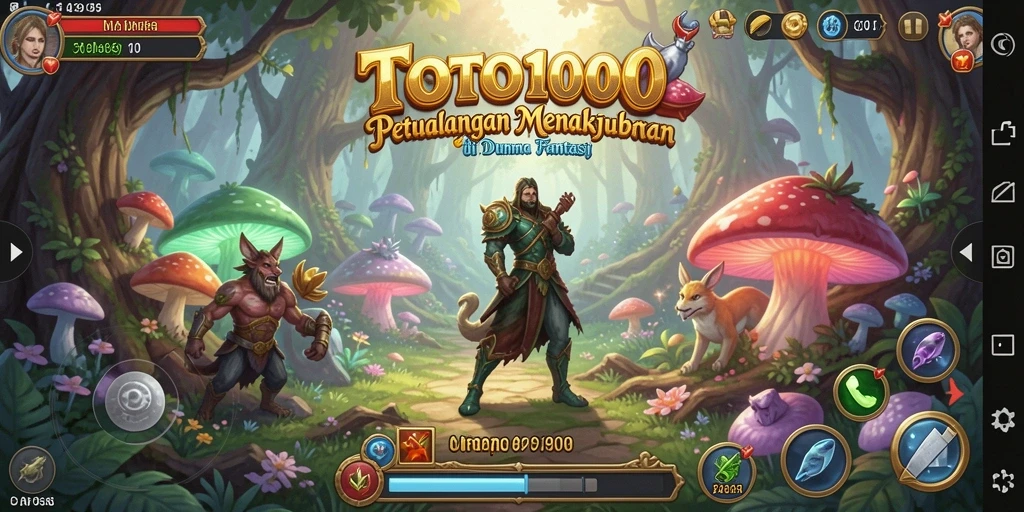 Tampilan menakjubkan dari gameplay TOTO1000 yang menggugah selera eksplorasi.